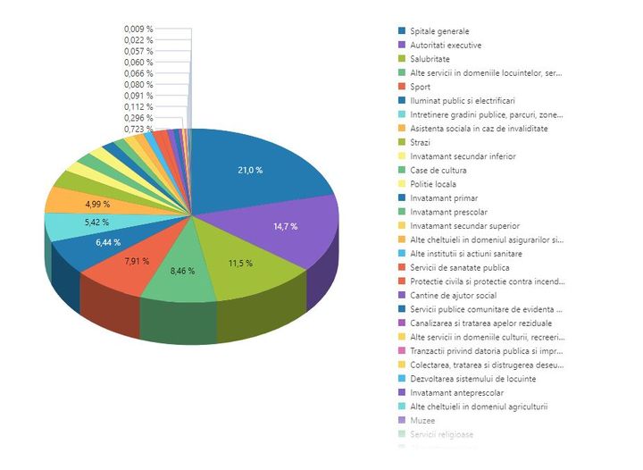 Execuția bugetară a Primăriei Cisnădie - 31 iunie 2022
