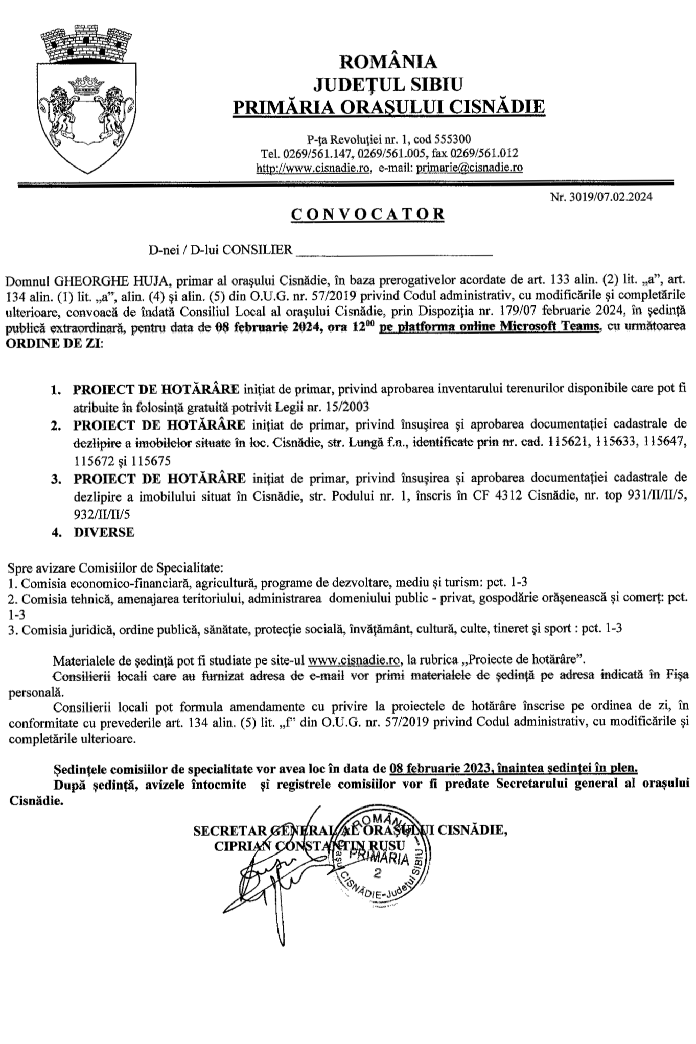 SAGA TERENURILOR PENTRU TINERI CONTINUĂ