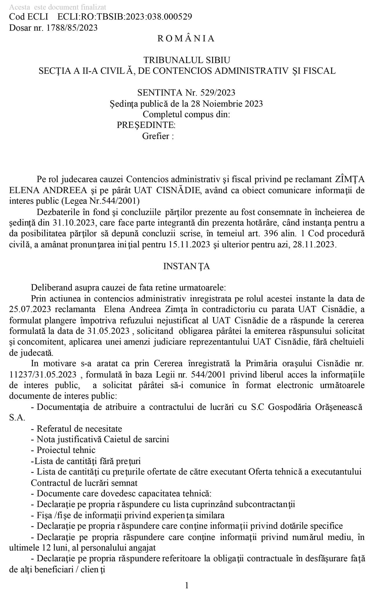 Lupta pentru transparență: Cum am obținut documentația privind asfaltarea străzilor din Cisnădie